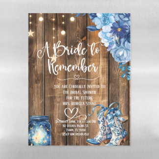 Rustic Country Bridal Shower Invitation Magnetic Dry Erase Sheet