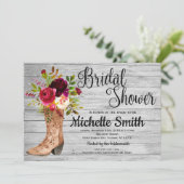Rustic Country Bridal Western Boho Bridal Shower Invitation (Standing Front)