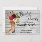 Rustic Country Bridal Western Boho Bridal Shower Invitation (Front)