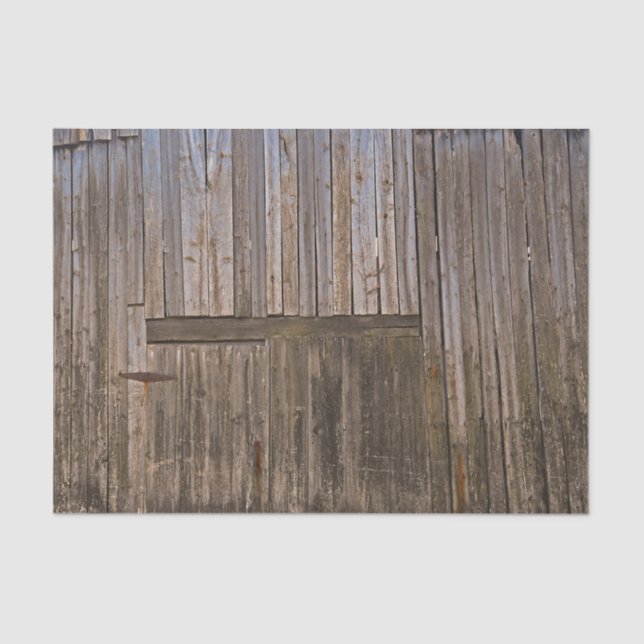 Rustic Country Brown Barn Wood Decoupage Tissue Paper (Front)