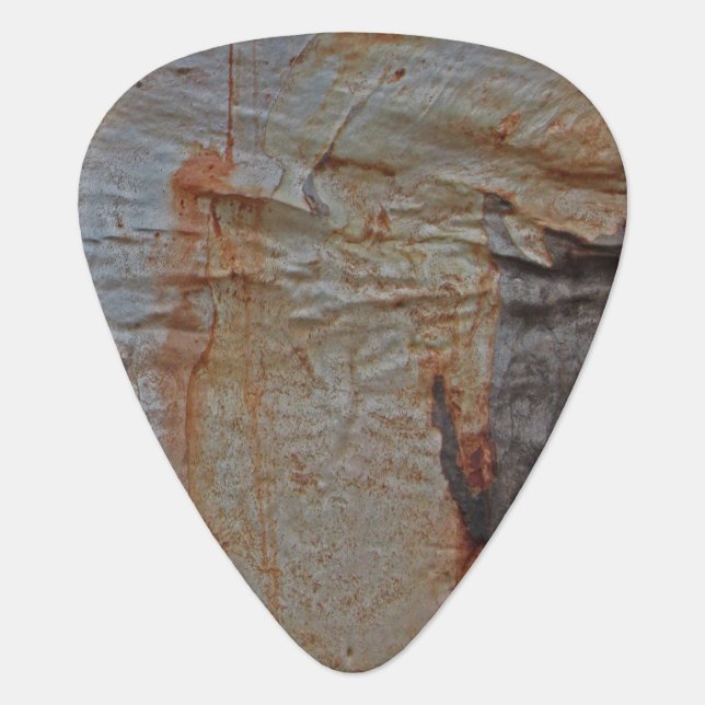 Rustic Country Brown Tree Bark Close-up Photograph Guitar Pick (Front)