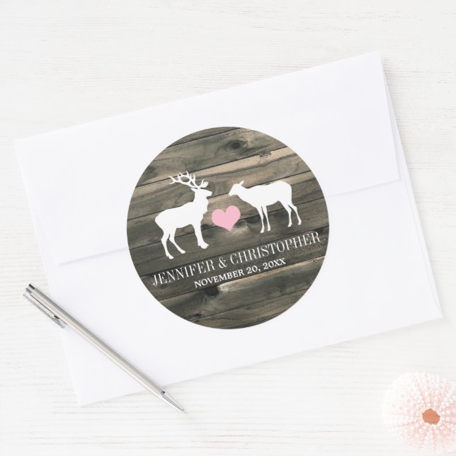 Rustic Country Buck and Doe Envelope Seal (Envelope)