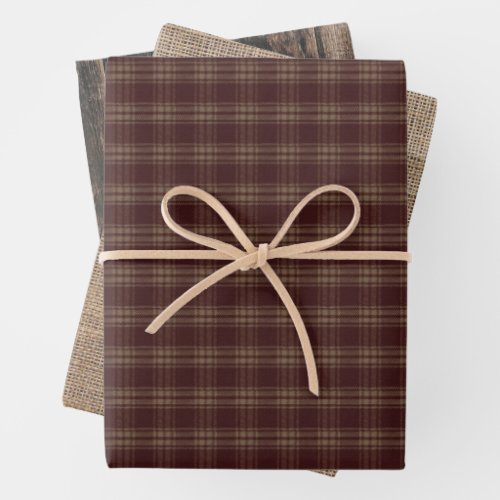 Rustic Country Burlap and Homespun Wrapping Paper 