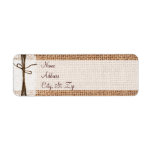 Rustic Country Burlap Lace Twine  Address Labels at Zazzle