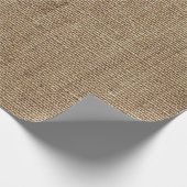 Rustic Country Burlap Linen Texture Shabby Look Wrapping Paper (Corner)