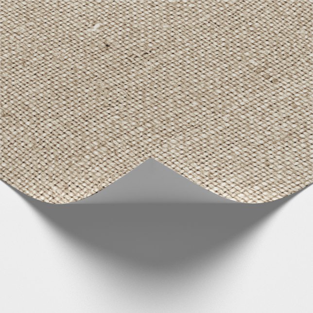 Rustic Country Burlap Look Wrapping Paper (Corner)