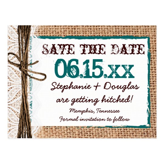 Rustic Save The Date Postcards 4