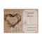 Rustic Country Burlap Twine Heart Wedding RSVP
