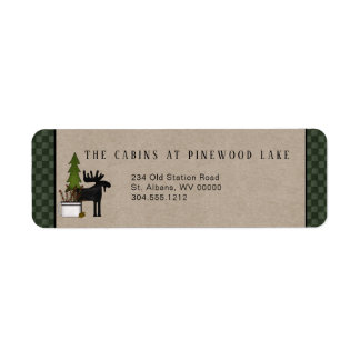 Rustic Country Cabin Lodge Return Address Label