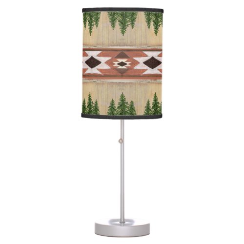 Rustic Country Cabin Mountain Forest Navajo Tribal Table Lamp
