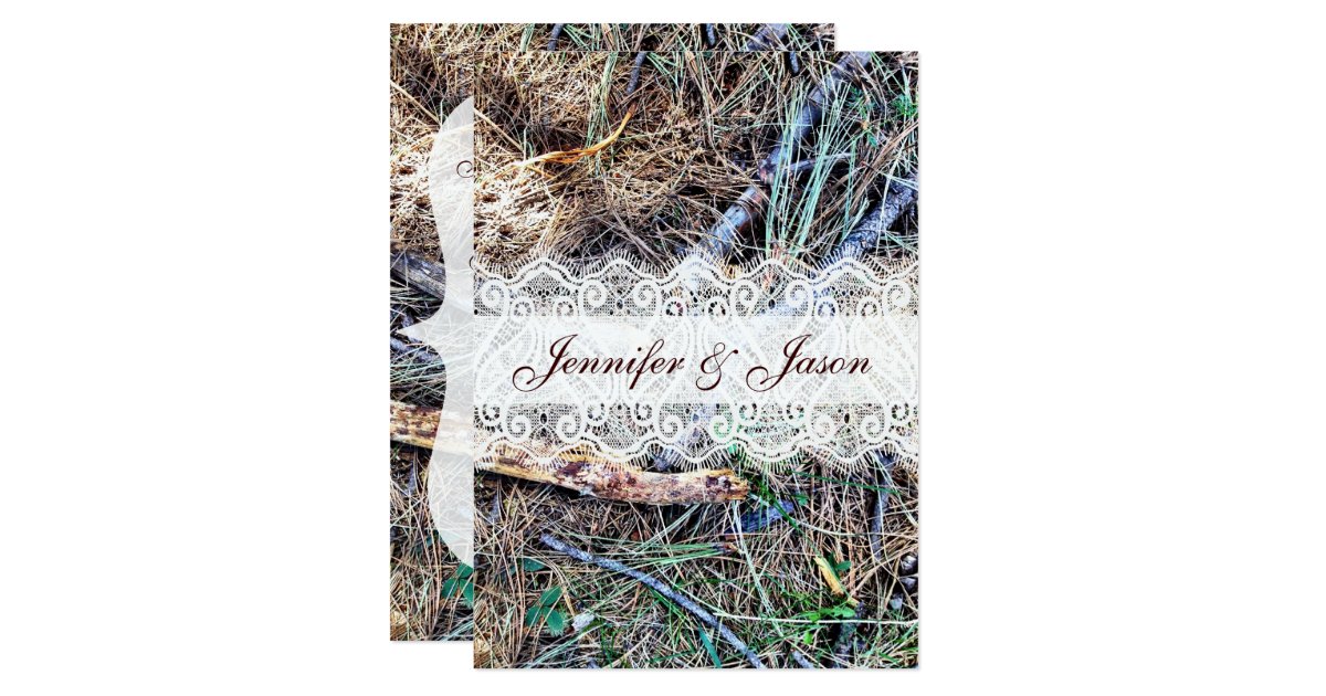 Rustic Country Camo Camouflage Wedding Invitations Zazzle