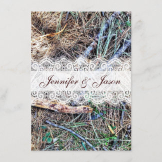 Rustic Country Camo Camouflage Wedding Invitations