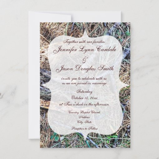 Rustic Country Camo Camouflage Wedding Invitations Zazzle