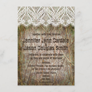 Rustic Country Camo Hunting Wedding Invitations