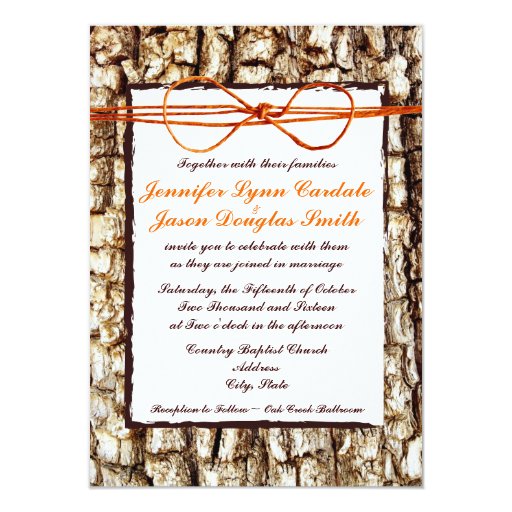 Camo And Orange Wedding Invitations 9