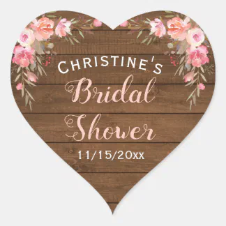 Dainty Bridal Shower Favor Stickers by Paper Raven Co.