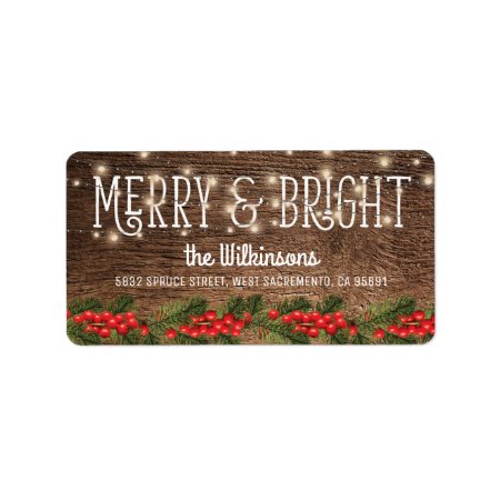 Rustic Country Christmas Holiday Label