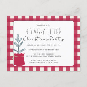 Rustic Country Christmas Holiday Party Invitation Postcard