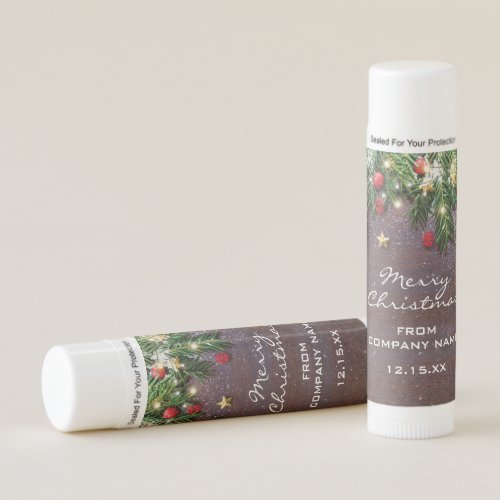 Rustic Country Christmas Holiday Party Lip Balm