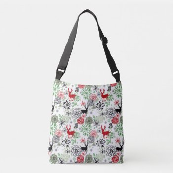 Rustic Country Christmas Holiday Pattern Crossbody Bag by All_About_Christmas at Zazzle