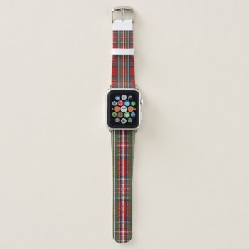 Rustic Country Christmas Holiday Tartan Plaid Apple Watch Band by All_About_Christmas at Zazzle