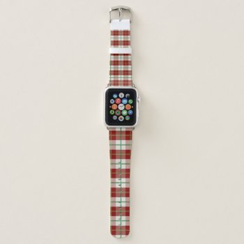 Rustic Country Christmas Holiday Tartan Plaid Apple Watch Band by All_About_Christmas at Zazzle