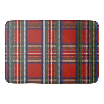 Rustic Country Christmas Holiday Tartan Plaid Bath Mat by All_About_Christmas at Zazzle