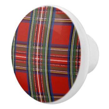 Rustic Country Christmas Holiday Tartan Plaid Ceramic Knob by All_About_Christmas at Zazzle