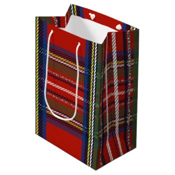 Rustic Country Christmas Holiday Tartan Plaid Medium Gift Bag by All_About_Christmas at Zazzle