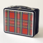 Rustic Country Christmas Holiday Tartan Plaid Metal Lunch Box at Zazzle
