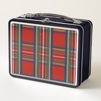 Rustic Country Christmas Holiday Tartan Plaid Metal Lunch Box by All_About_Christmas at Zazzle