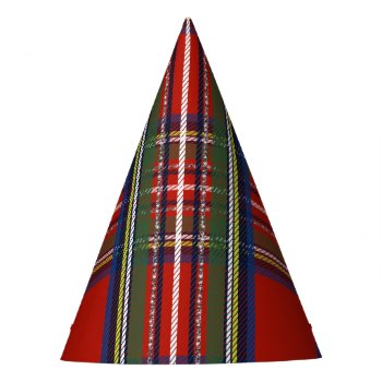Rustic Country Christmas Holiday Tartan Plaid Party Hat by All_About_Christmas at Zazzle