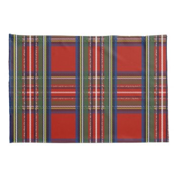 Rustic Country Christmas Holiday Tartan Plaid Pillow Case by All_About_Christmas at Zazzle