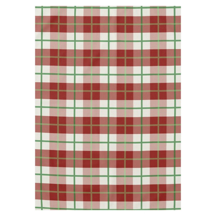 Rustic Country Christmas Holiday Tartan Plaid Tablecloth Zazzle Com