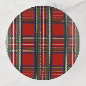 Rustic Country Christmas Holiday Tartan Plaid Trinket Tray by All_About_Christmas at Zazzle
