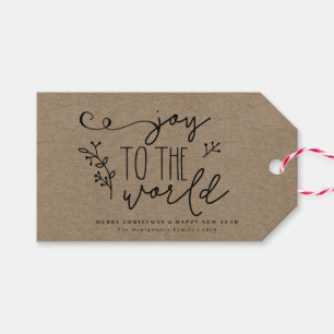 Rustic Country Christmas Kraft Personalized Gift Tags