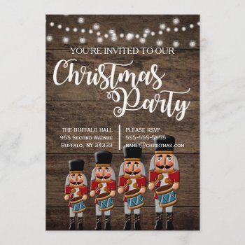 Rustic Country Christmas Nutcracker Invitation by custom_party_supply at Zazzle