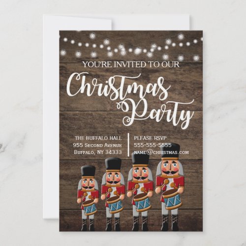 Rustic Country Christmas Nutcracker Invitation