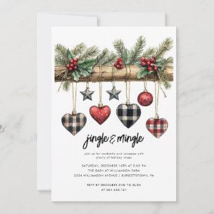 Rustic Country Christmas Party Invitation