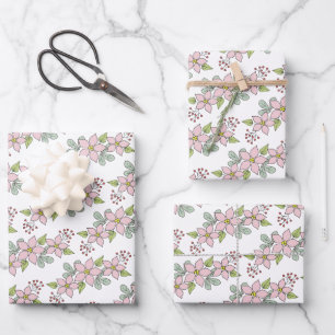 Rustic Country Christmas Poinsettia Holiday Wrapping Paper Sheets