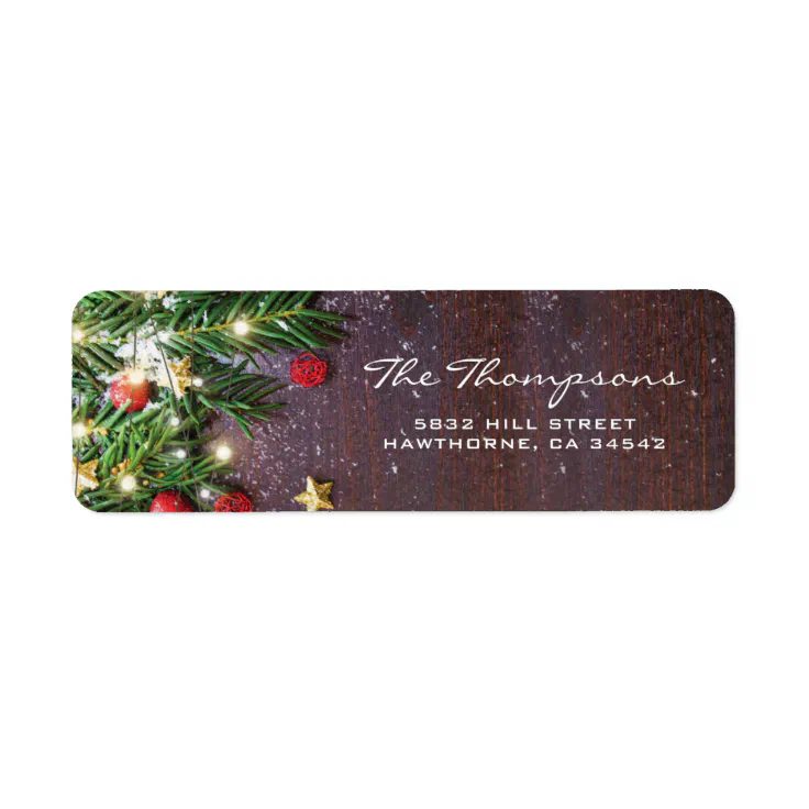 country christmas address labels