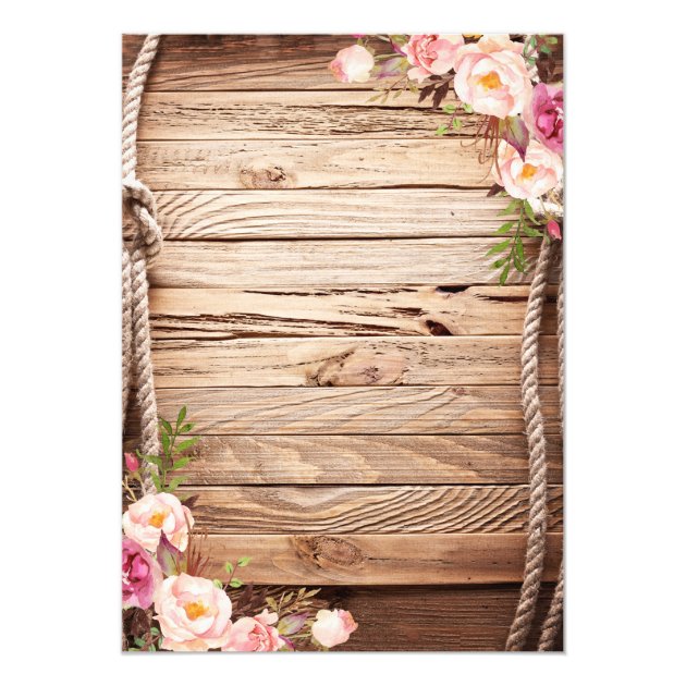 Rustic Country Class of 2018 Graduate Wood Floral Card