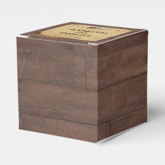Rustic Country Cowboy Hats Wedding Favor Box