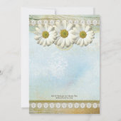 Rustic Country Daisy Bridal Shower Invitation (Back)