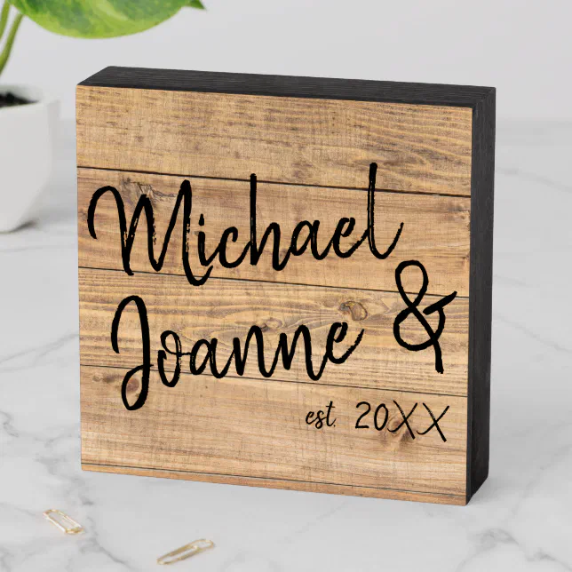 Rustic Country Distressed Wood Personalized Wooden Box Sign Zazzle