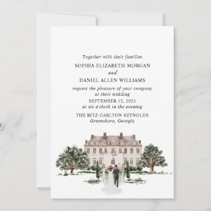 Rustic Country Estate Wedding Invitation