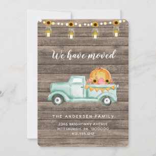 Rustic Country Fall Harvest Moving Announcement