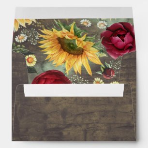 Rustic Country Fall Wedding Envelope