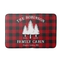 Rustic Country Family Cabin Tree Red Buffalo Plaid