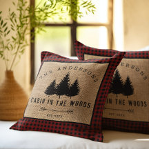 Rustic Country Family Name Cabin in the Woods